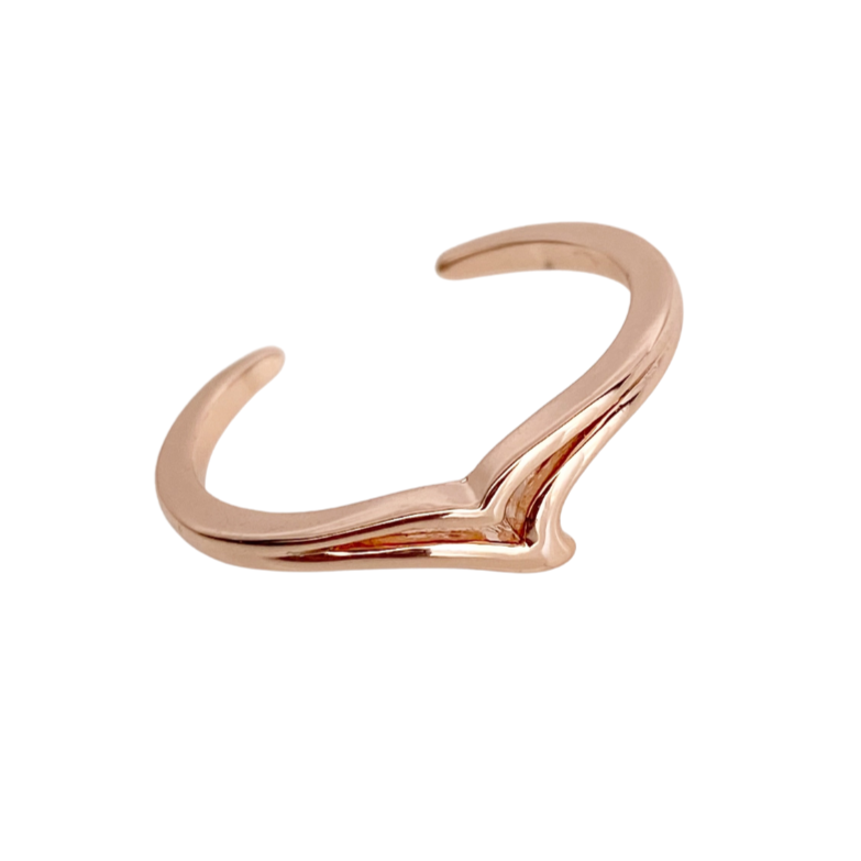 Wave Rose Gold Toe Ring - Blush & Co.