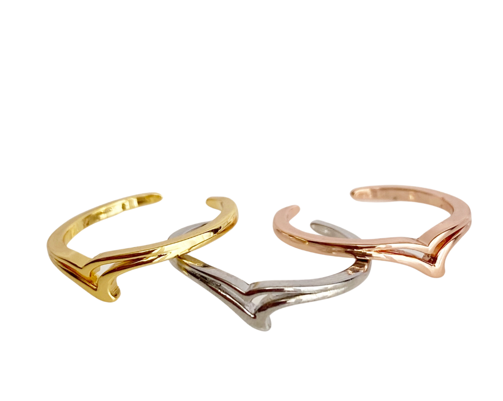 Wave Gold Toe Ring - Blush & Co.