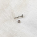 Brushed Ball Flat Back Earring - Silver - Blush & Co.