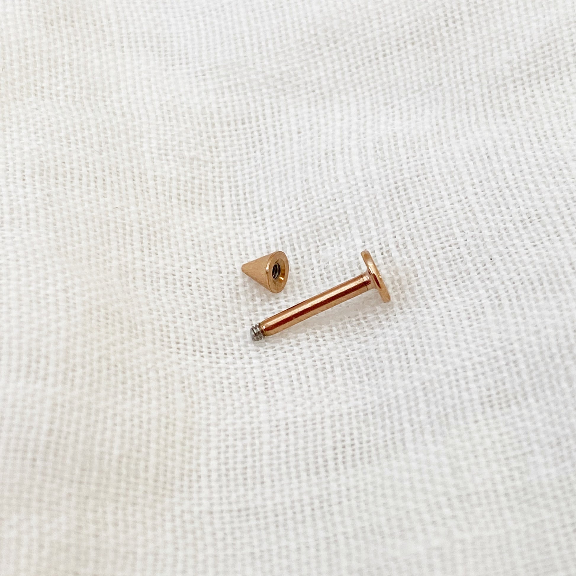 Tiny Sphere Flat Back Earring - Rose Gold - Blush & Co.