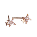 Mila Double Star Stud Earrings - Pink - Blush & Co.