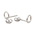 Mini Open Circle Silver Stud Earrings - Blush & Co.