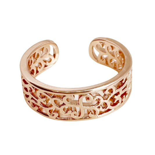Gypsy Scroll Rose Gold Toe Ring - Blush & Co. Rose Gold Jewellery Australia