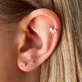 Mini Zirconia Star Stud Earrings - Rose Gold - Blush & Co.
