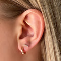 Mini Zirconia Bar Stud Earrings - Rose Gold - Blush & Co.