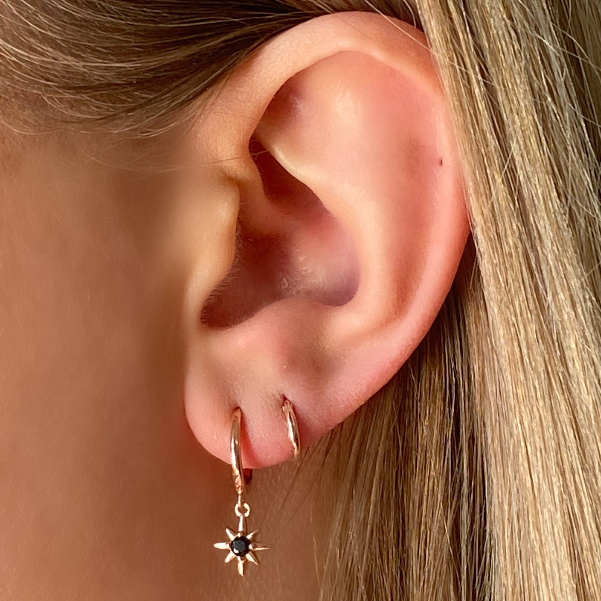 Rose Gold Sleeper Hoops