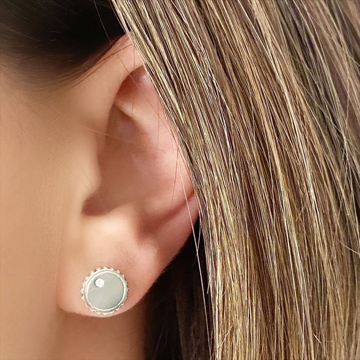 Diana Silver Stud Earrings - Blush & Co.