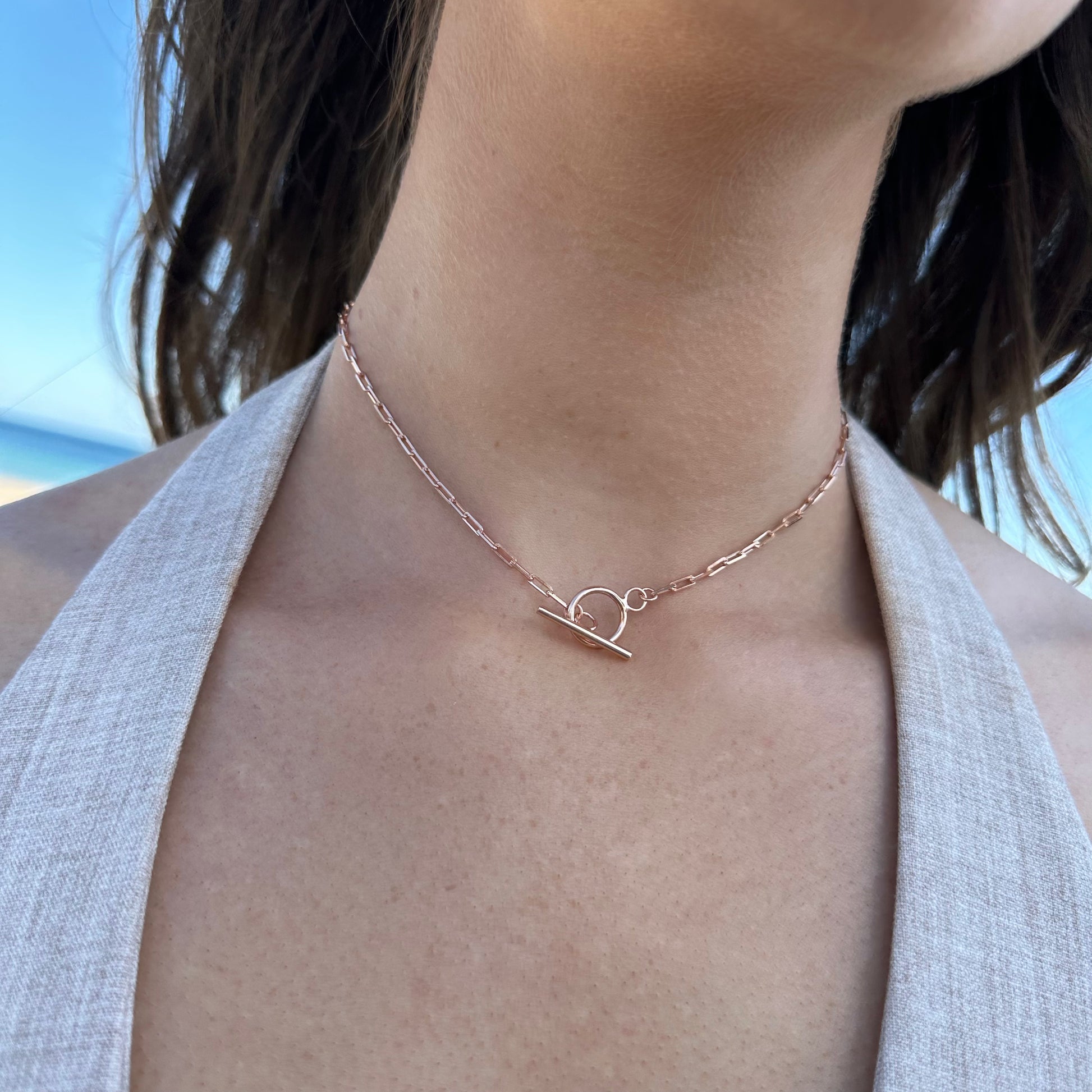 Calista Toggle Chain Necklace - Blush & Co. Rose Gold Jewellery Australia