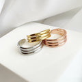 Three Band Silver Toe Ring - Blush & Co. Rose Gold Jewellery Australia
