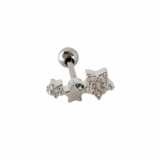Galaxy of Stars Silver Barbell Earring - Blush & Co.