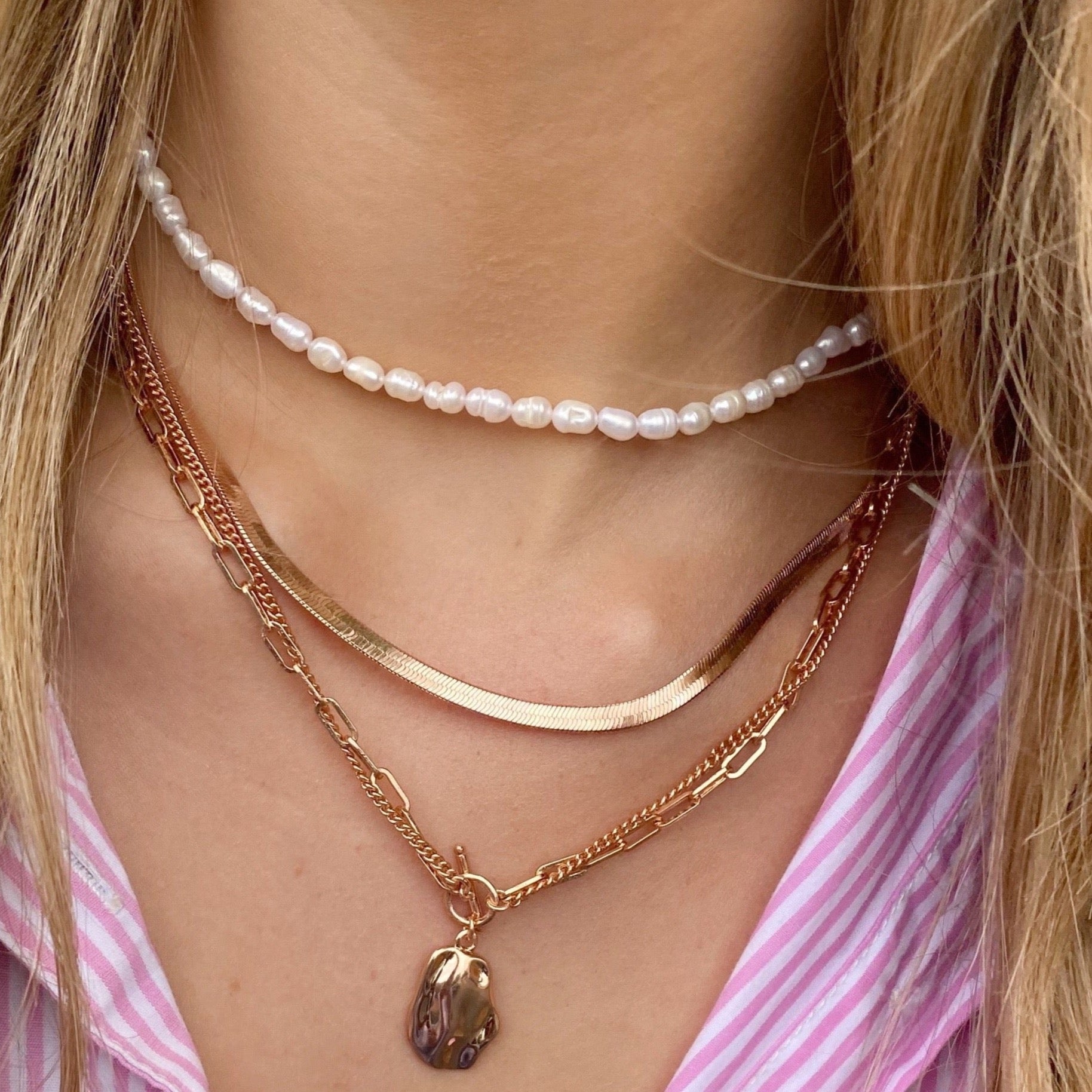 Freshwater Pearl Beaded Necklace - Blush & Co.