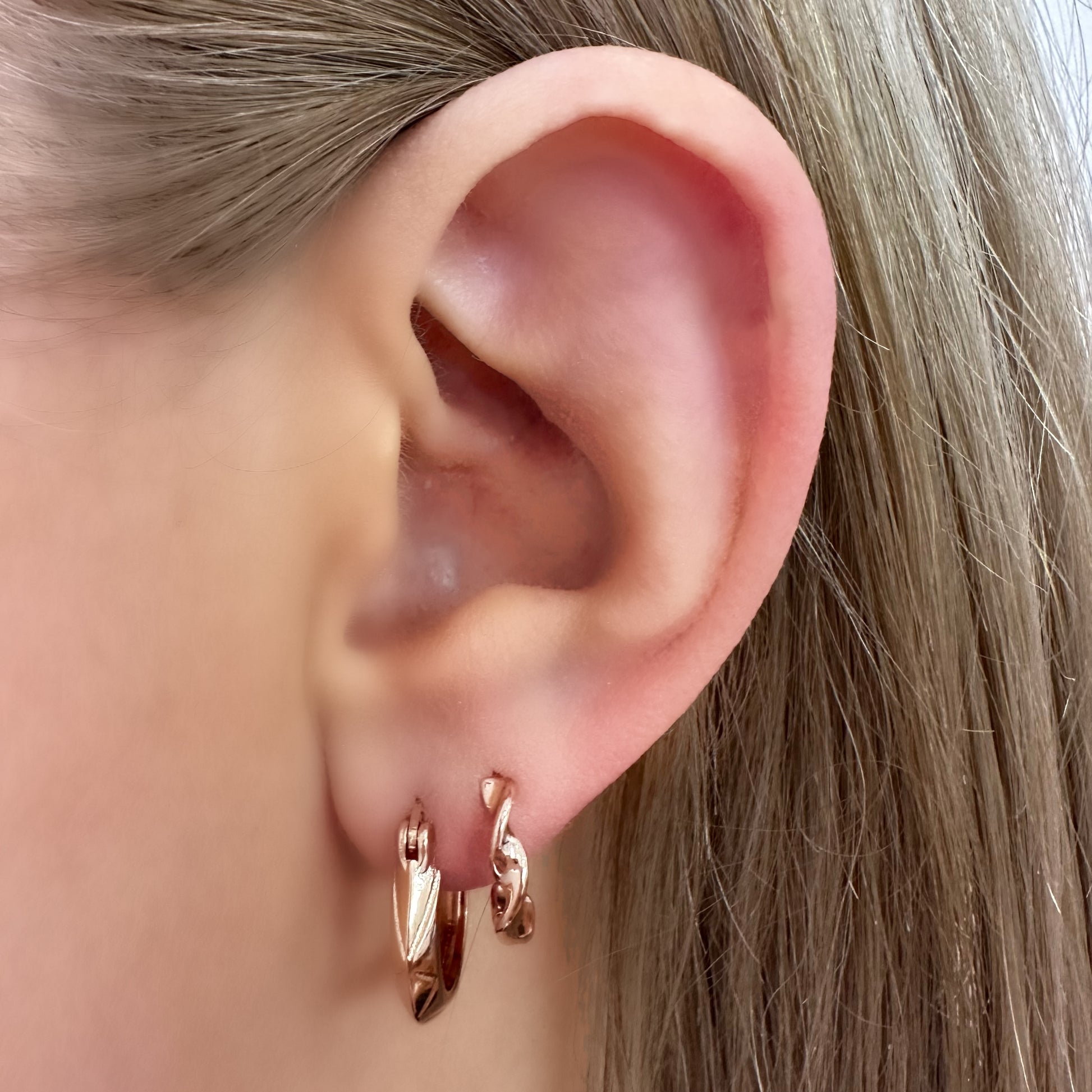 Ada Rose Gold Hoops - Blush & Co.