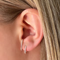 Kamila Double Bar Silver Earrings - Blush & Co.