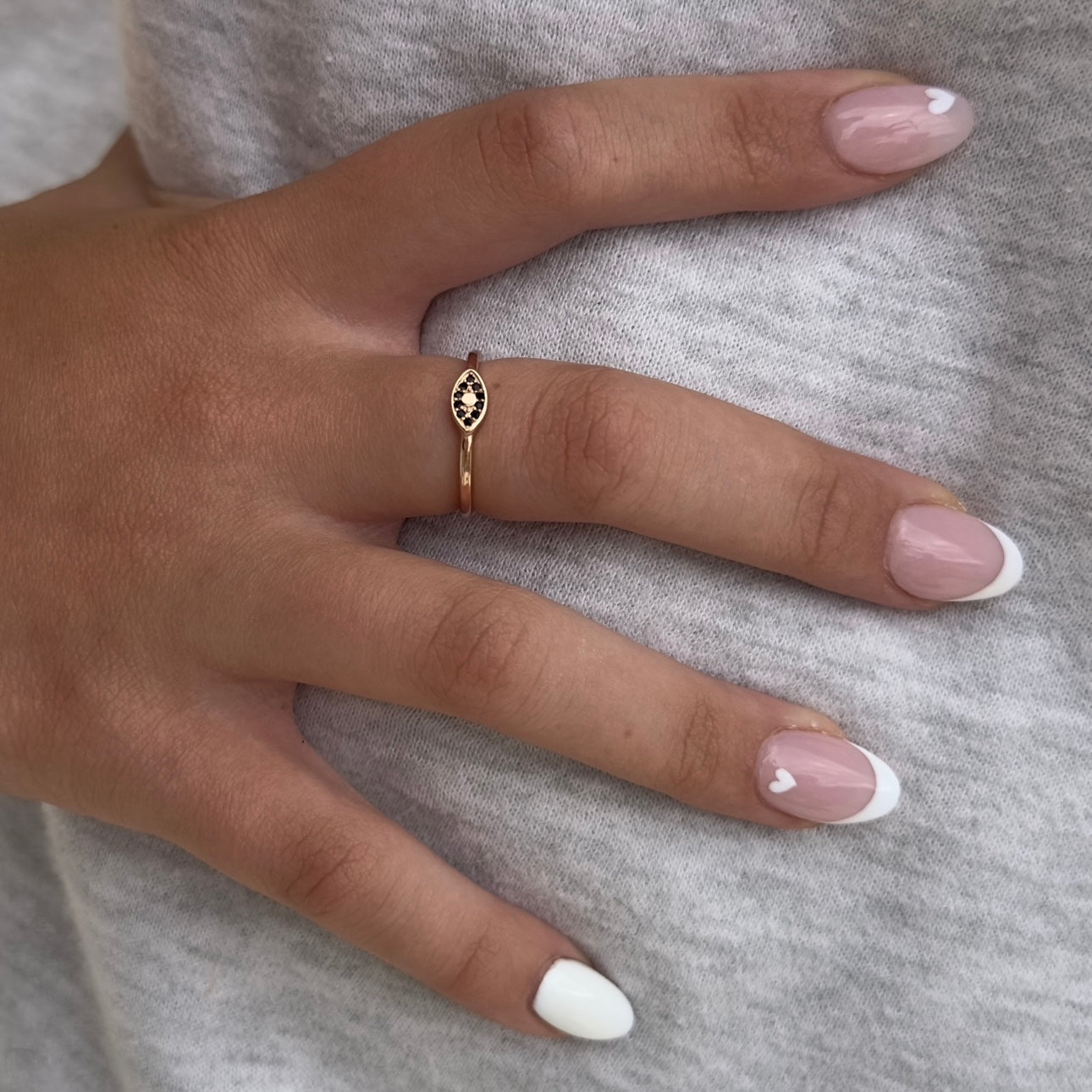 Evil Eye Rose Gold Ring - Blush & Co.