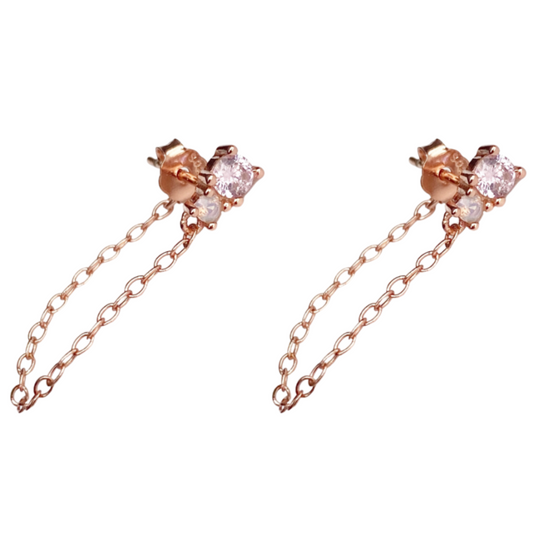 Ivy Drop Chain Earrings - Blush & Co.