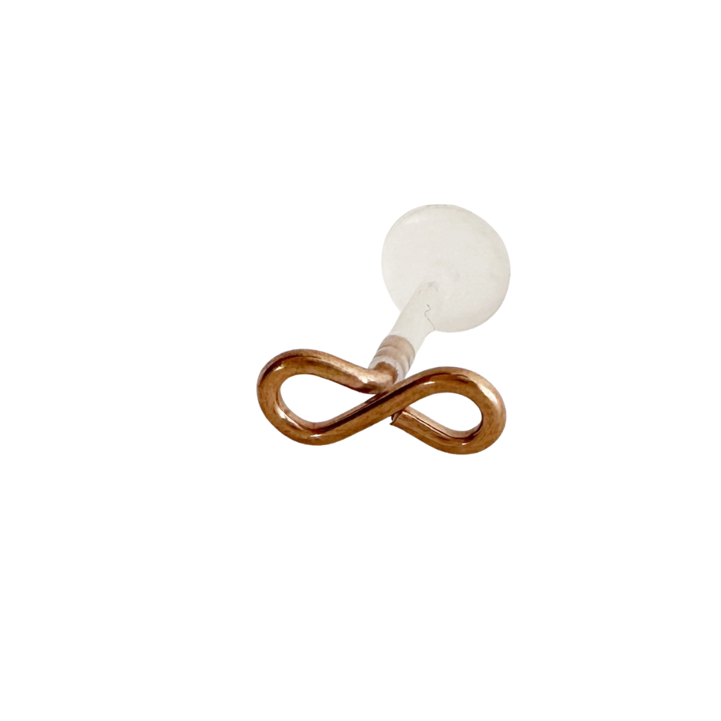 Infinity Acrylic Flat Back Earring - Rose Gold - Blush & Co.