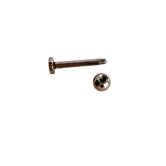 Silver Ball Stud Flat Back Earring - Blush & Co.