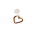Open Heart Acrylic Flat Back Earring - Rose Gold - Blush & Co.