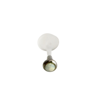 Mini Opal Acrylic Silver Flat Back Earring - Blush & Co.