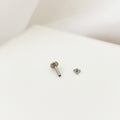 Tiny Heart Flat Back Stud Earring - Silver - Blush & Co.