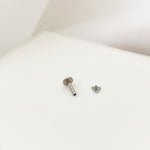 Tiny Triangle Flat Back Stud Earring - Silver - Blush & Co.