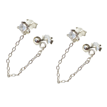 Piper Chain Silver Earrings - Blush & Co.