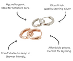 Isla Rose Gold Huggie Earrings - Blush & Co.
