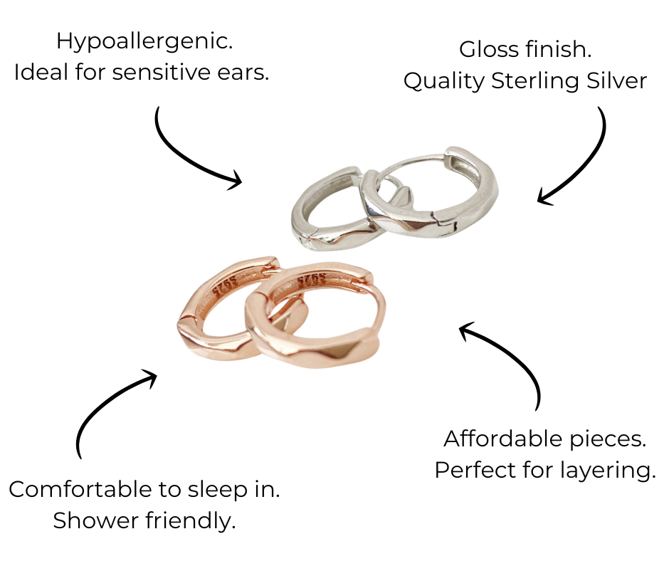 Isla Rose Gold Huggie Earrings - Blush & Co.