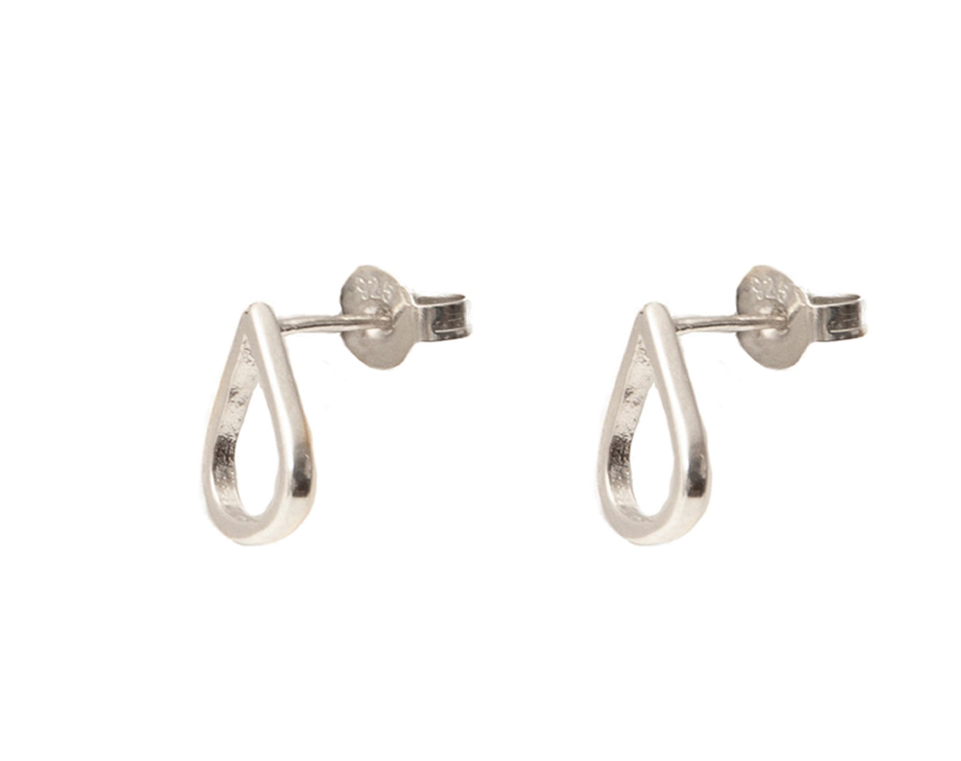 Teardrop Silver Stud Earrings - Blush & Co.