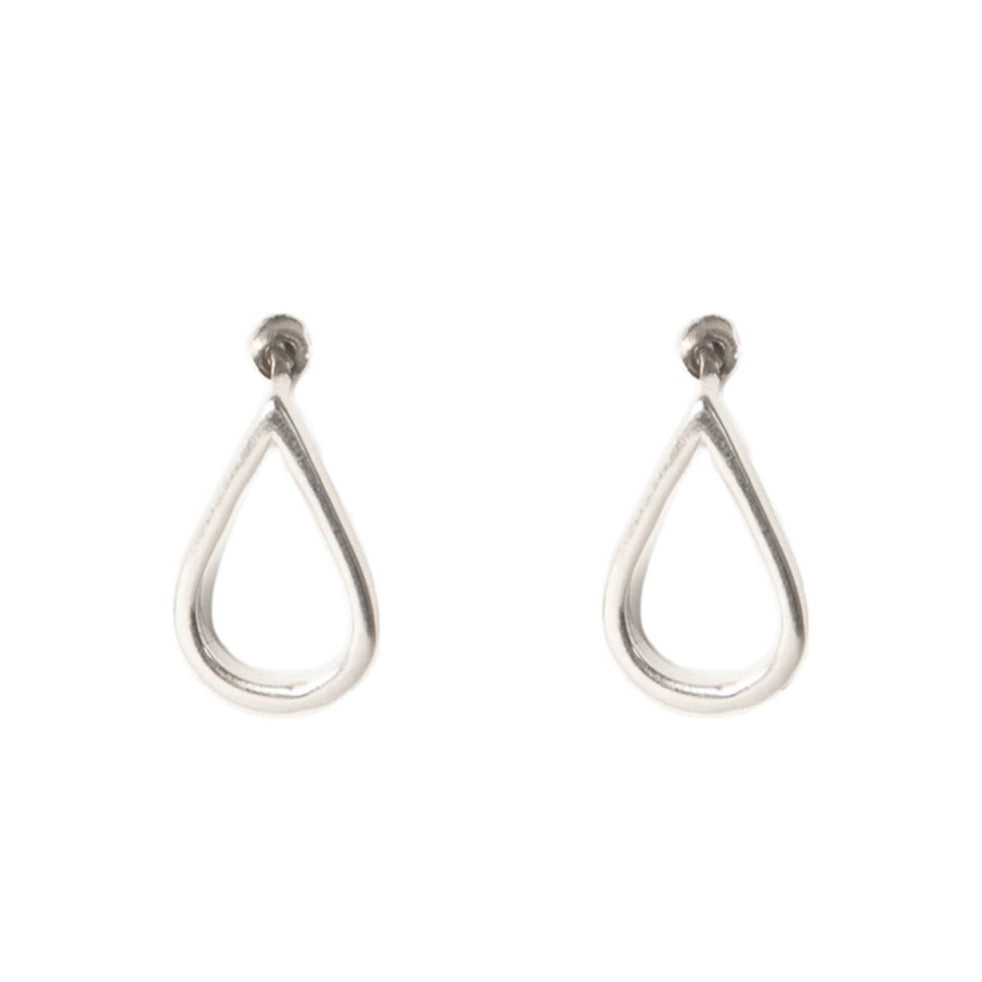 Teardrop Silver Stud Earrings - Blush & Co.