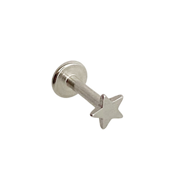 Tiny Star Flat Back Stud Earring - Silver - Blush & Co.
