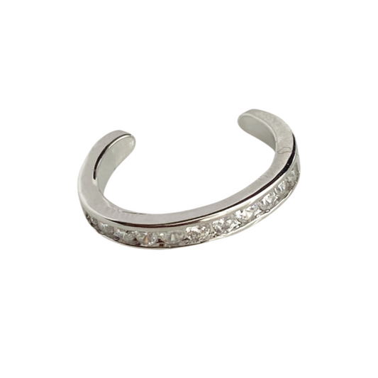 Zirconia Silver Toe Ring - Blush & Co.